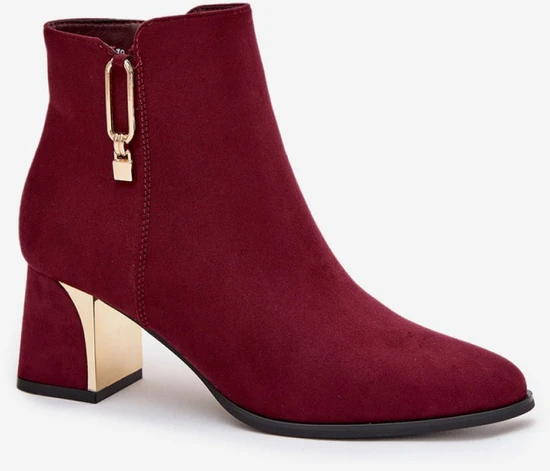 Bordo spalvos aulinukai su kulnu Step in style