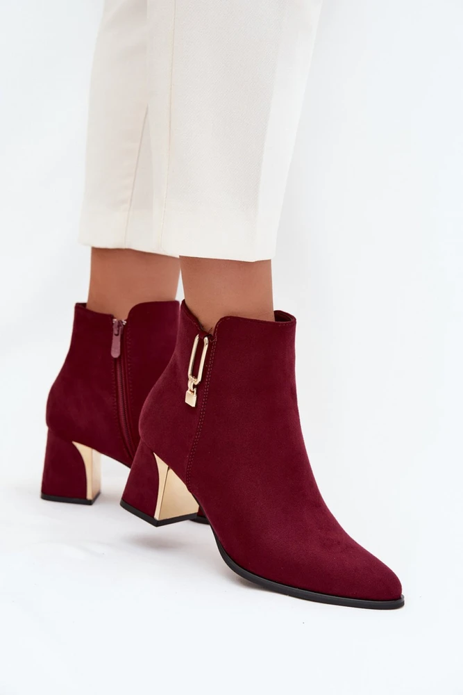 Bordo spalvos aulinukai su kulnu Step in style