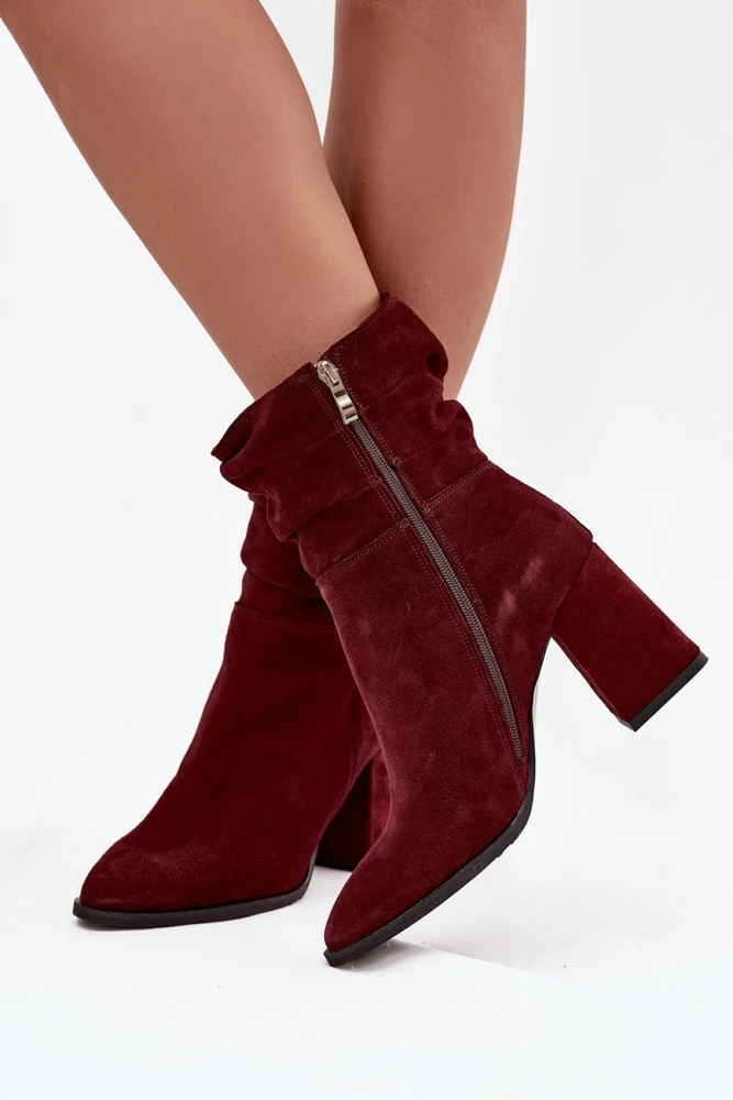 Bordo spalvos aulinukai su kulnu Step in style
