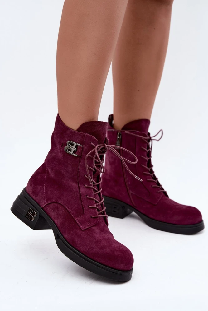 Bordo spalvos aulinukai su kulnu Step in style
