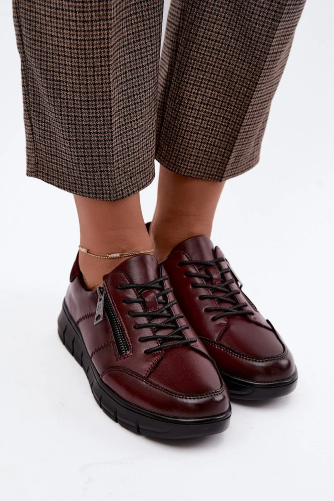 Bordo spalvos aulinukai su raišteliais Step in style