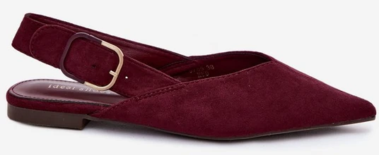 Bordo spalvos balerinos su sagtimi Tanelia