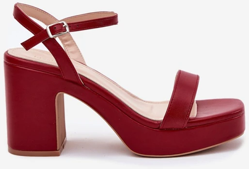 Bordo spalvos basutės su kulnu Step in style
