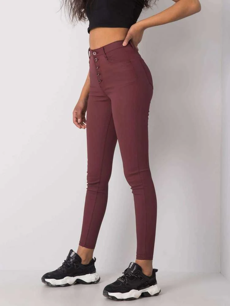 Bordo spalvos kelnės