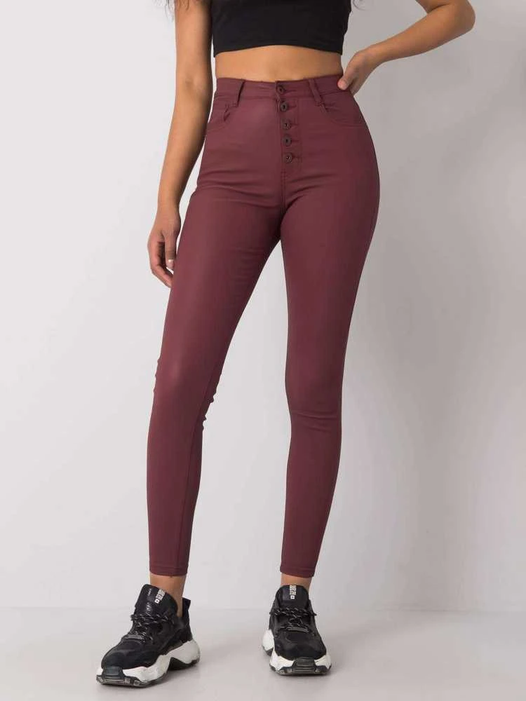Bordo spalvos kelnės