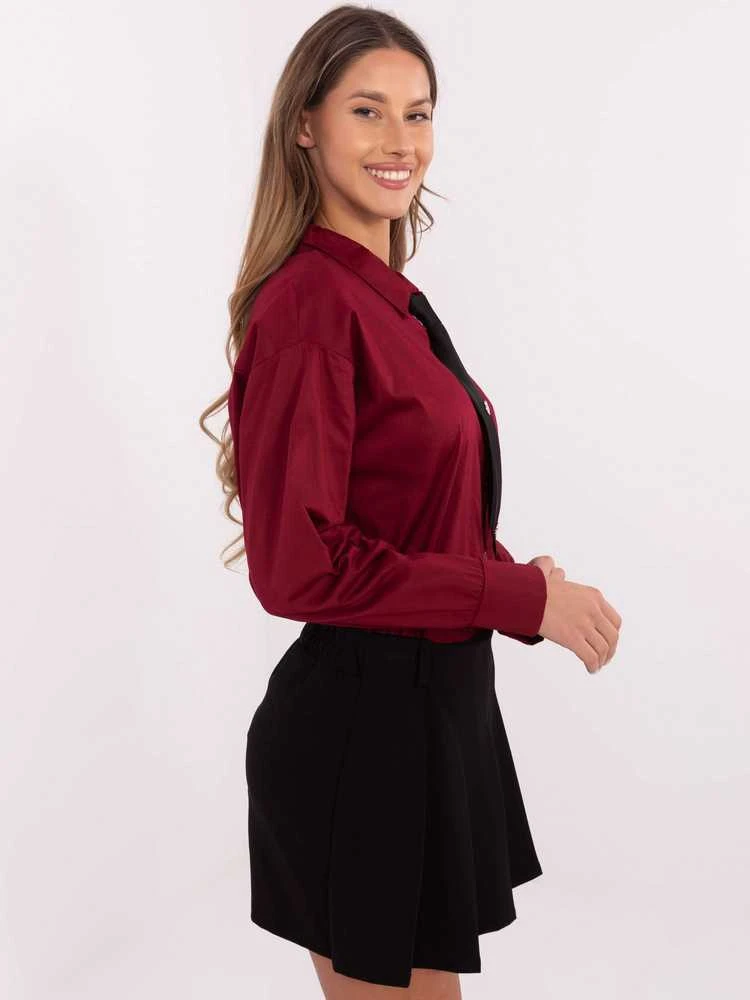 Bordo spalvos marškiniai