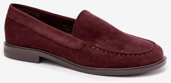 Bordo spalvos mokasinai Step in style