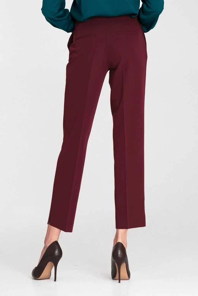 Bordo spalvos moteriškos kelnės Nife
