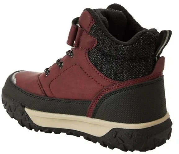 Bordo spalvos šilti vaikiški batai Lee Cooper