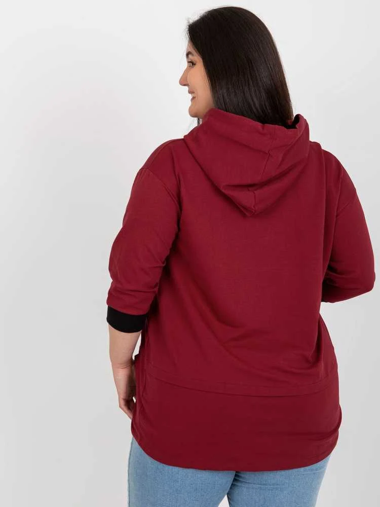 Bordo spalvos tunika
