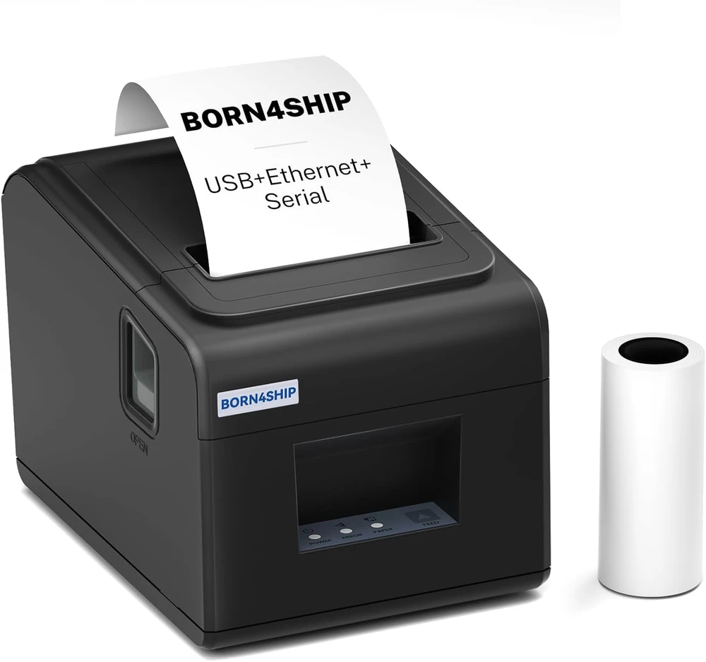 BORN4SHIP terminis čekinė spausdintuvas 80 mm USB LAN Auto-Cut, suderinamas su POS V330M