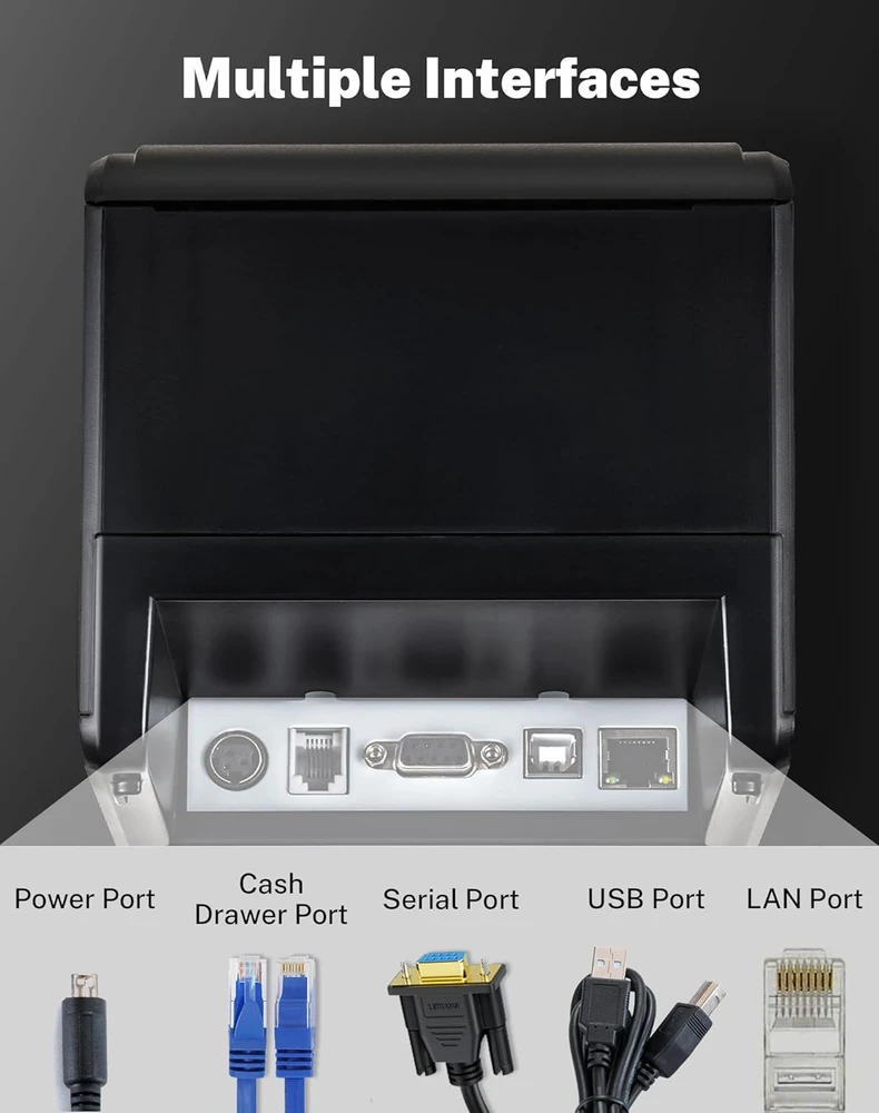 BORN4SHIP terminis čekinė spausdintuvas 80 mm USB LAN Auto-Cut, suderinamas su POS V330M
