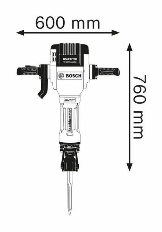 Atskėlimo plaktukas Bosch GSH27VC