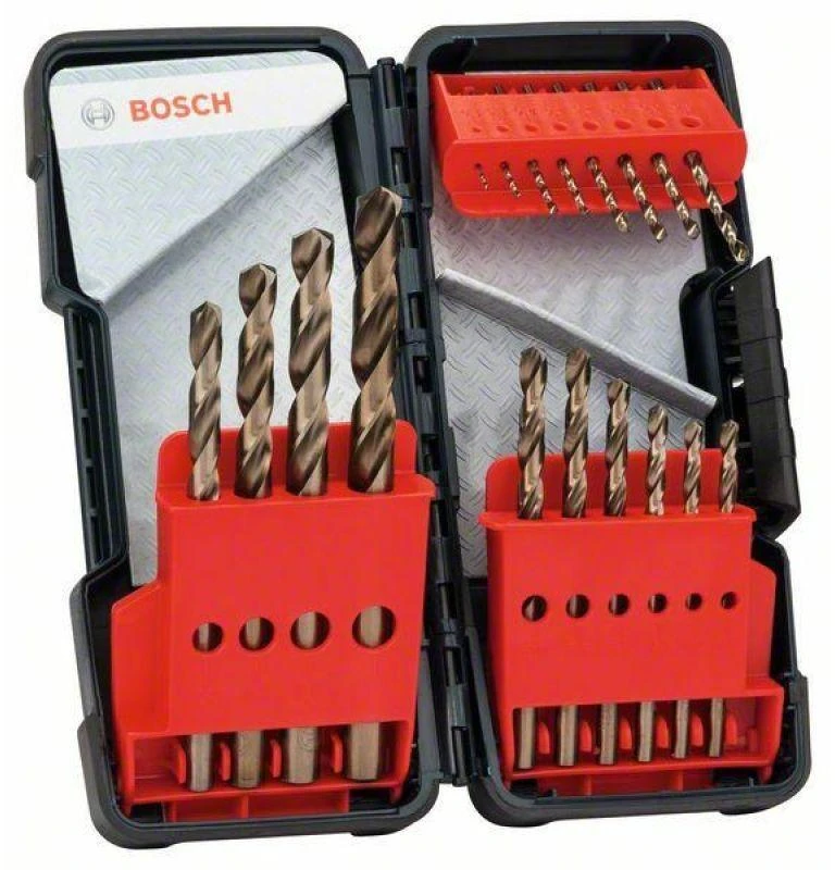 Grąžtų rinkinys Bosch 2607017047; HSS-CO; DIN 338; 18 vnt.