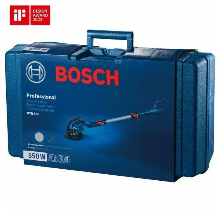 Bosch sienų ir lubų šlifuoklis GTR 550, 550W, su lagaminu