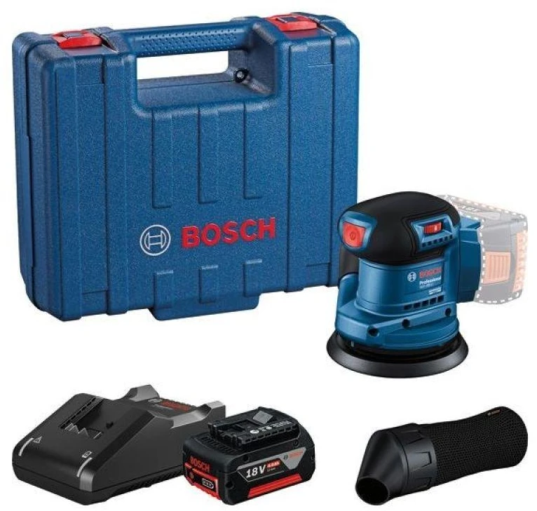 Ekscentrinis šlifuoklis Bosch GEX 185-LI Professional; 18 V (be akumuliatoriaus ir pakrovėjo)