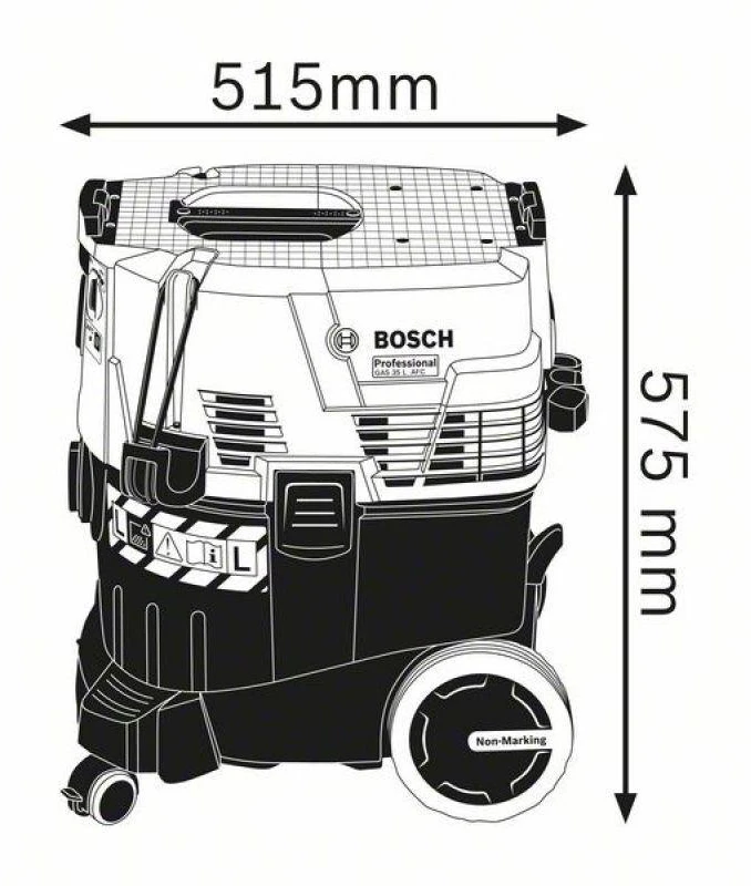 Bosch Dulkių siurblys GAS 35 L AFC, L klasė, automatinė filtro valymo sistema