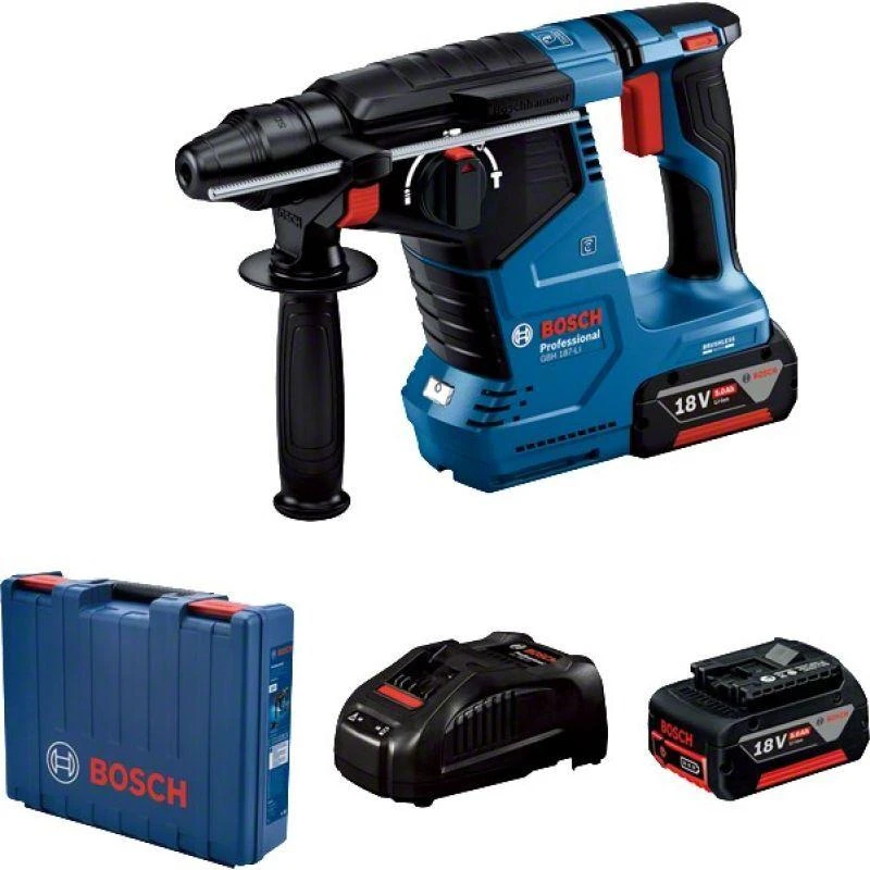 Bosch perforatorius GBH 187-LI; 18 V; 2,4 J; SDS-plus; 2x5,0 metų.