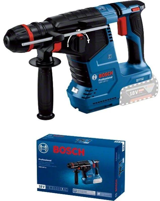 Perforatorius Bosch GBH 187-LI; 18 V; 2,4 J; SDS-plus (be akumuliatoriaus ir pakrovėjo)