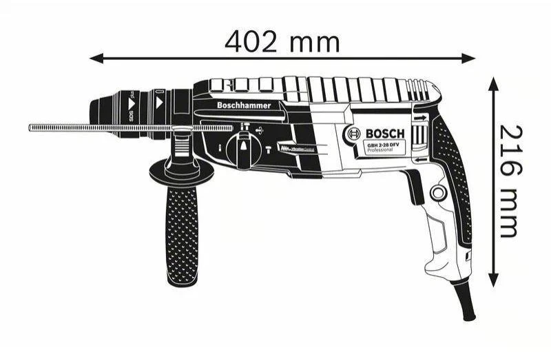 Perforatorius Bosch GBH 2-28 F, 0611267600 880W