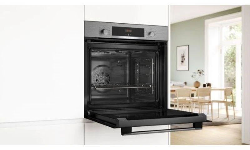 Bosch Serie 4 HBA514BS3 orkaitė 71 L 3400 W Juodas, Nerūdijantis plienas