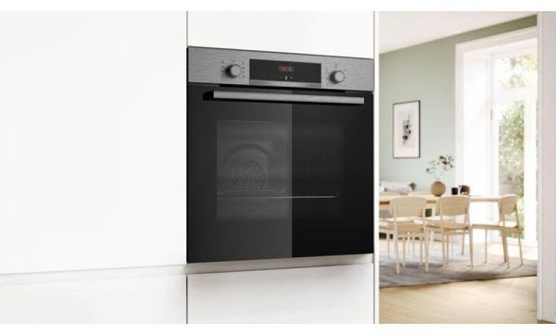 Bosch Serie 4 HBA514BS3 orkaitė 71 L 3400 W Juodas, Nerūdijantis plienas