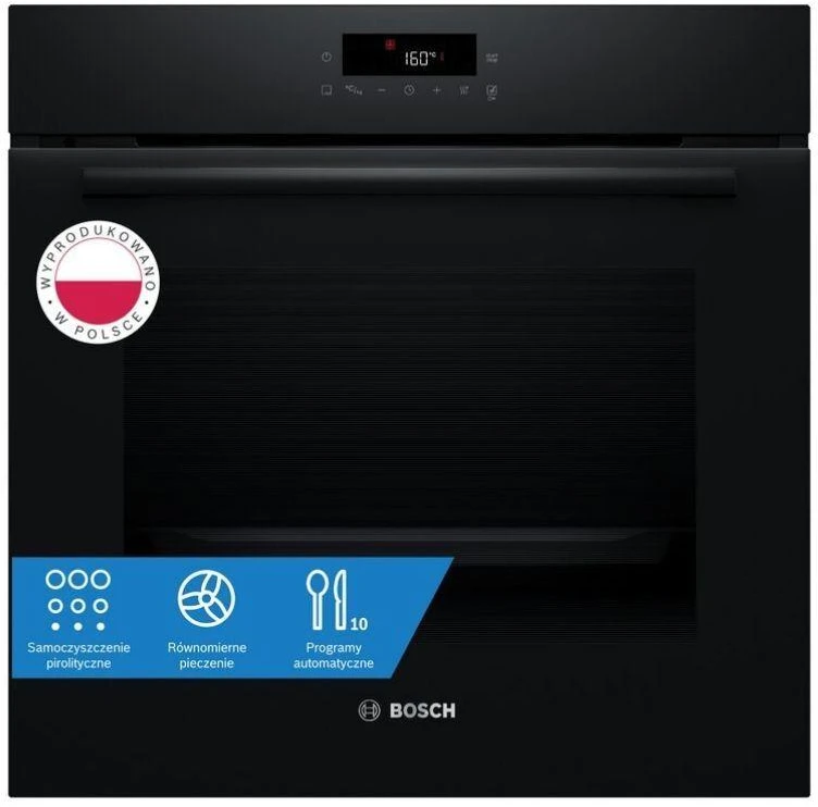 Bosch Serie 2 HBA571BB4 orkaitė 71 L 3600 W Juodas