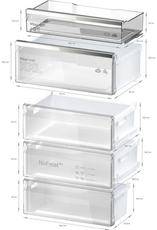 Bosch Serie 6 KGN39LBCF fridge-šaldiklis Freestanding 363 L C Juodas
