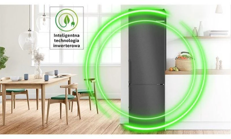 Bosch Serie 6 KGN39LBCF fridge-šaldiklis Freestanding 363 L C Juodas