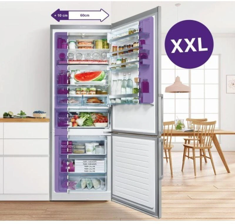 Bosch Serie 6 KGN49LBCF fridge-šaldiklis Freestanding 440 L C Juodas