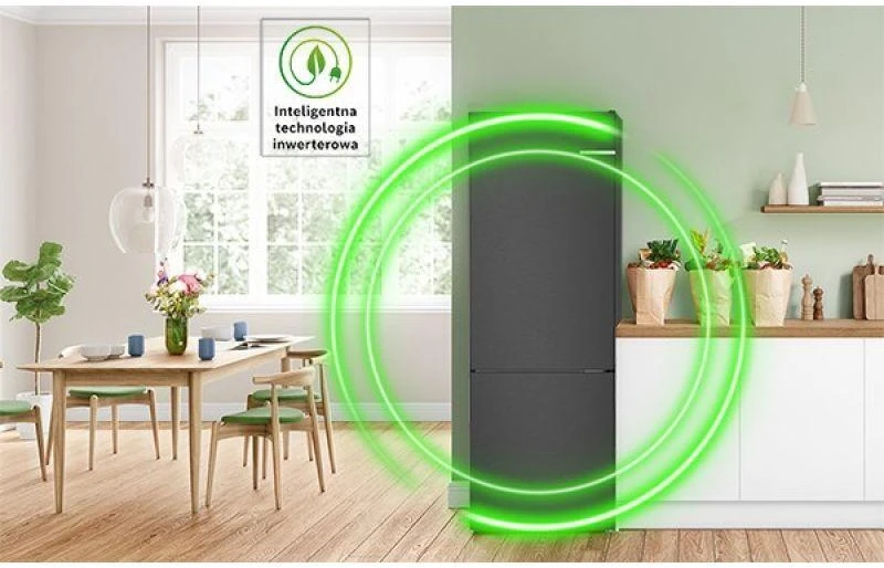 Bosch Serie 6 KGN49LBCF fridge-šaldiklis Freestanding 440 L C Juodas