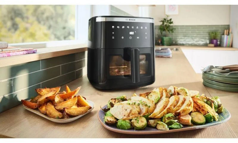 Bosch Serie 6 MAFS2671B gruzdintuvė Vienguba 7,2 l Atskirai stovinti 1800 W karšto oro gruzdintuvė Juodas