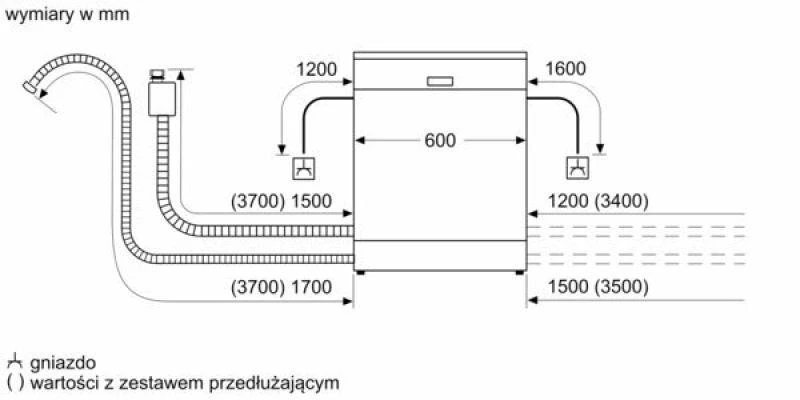 Bosch Serie 2 SMS2HVI06E Įmontuojama indaplovė 14 vietų C