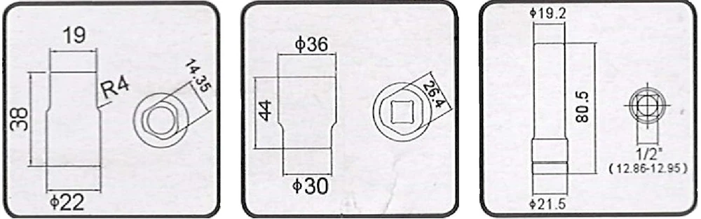 BOSCH VE siurblio reguliavimo galvučių rinkinys | 3 vnt. (SK1149)