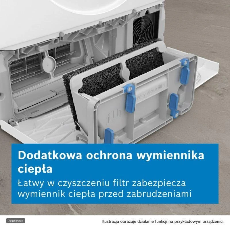BOSCH WTH86277PL drabužių džiovyklė su šilumos siurbliu, 8kg Balta