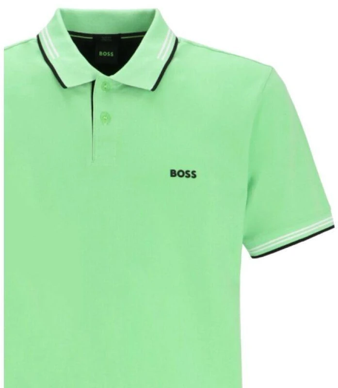 BOSS Paul Polos Marškinėliai Vidutiniškai Žali (50506193-319)