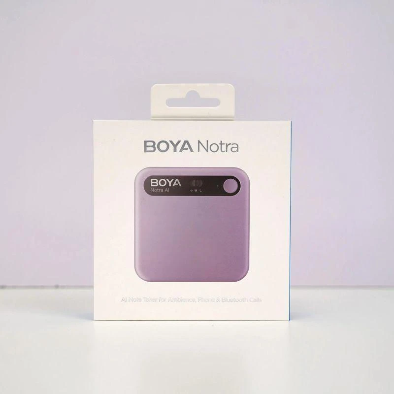 Diktofonas BOYA Notra Voice Recorder with AI Transcription - Violetinė