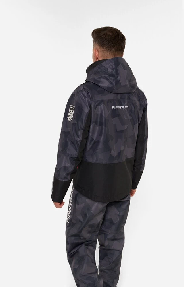 Braidymo striukė Finntrail GREENWOOD CamoShadowBlack 4021, Dydis: S