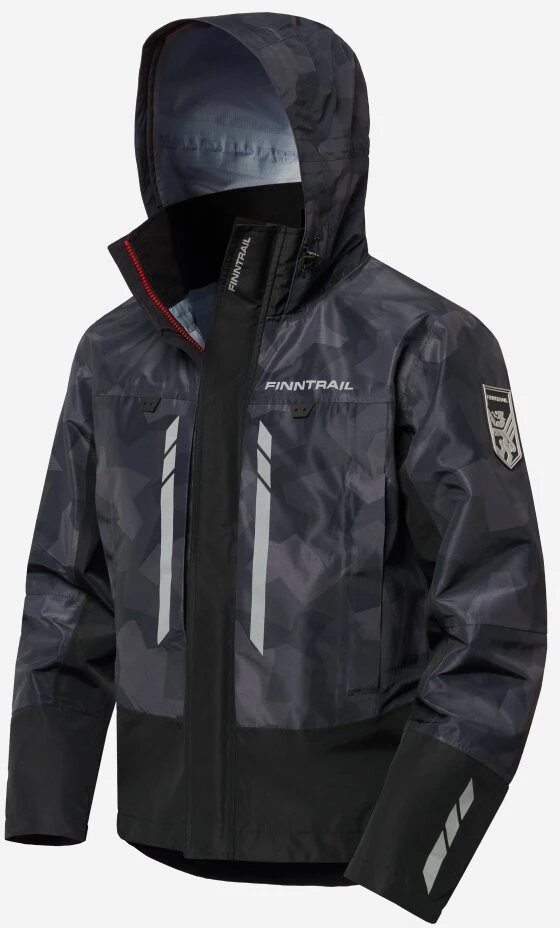 Braidymo striukė Finntrail GREENWOOD CamoShadowBlack 4021, Dydis: S
