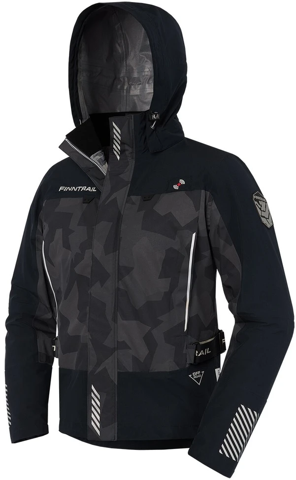 Braidymo striukė Finntrail MUDWAY CamoShadowBlack 2018, Dydis: S
