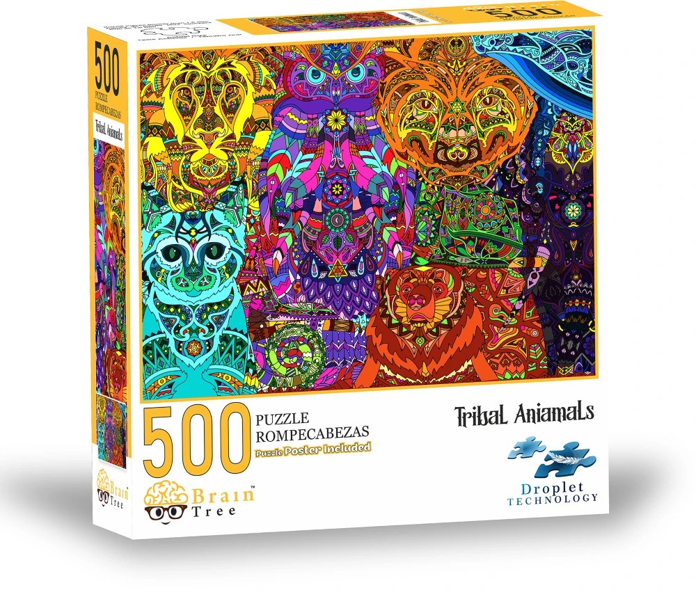 Brain Tree Games Brain Tree dėlionė, Egzotiniai gyvūnai, 500 det.