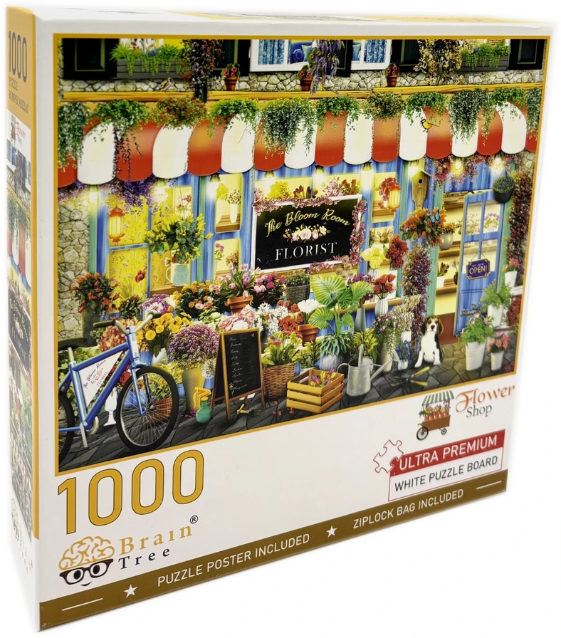 Brain Tree Games Brain Tree dėlionė, Gėlių parduotuvė, 1000 det.