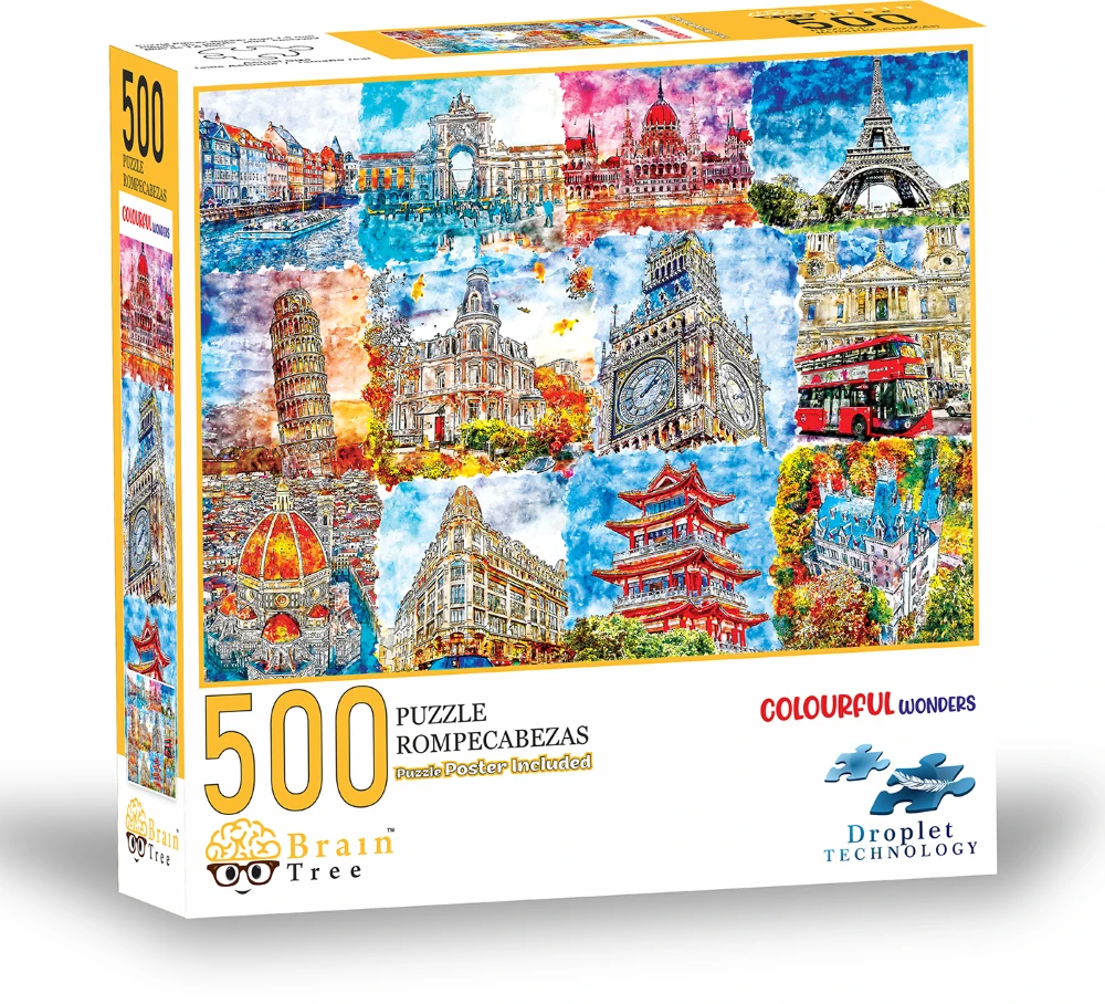 Brain Tree Games Brain Tree dėlionė, Spalvoti stebuklai, 500 det.