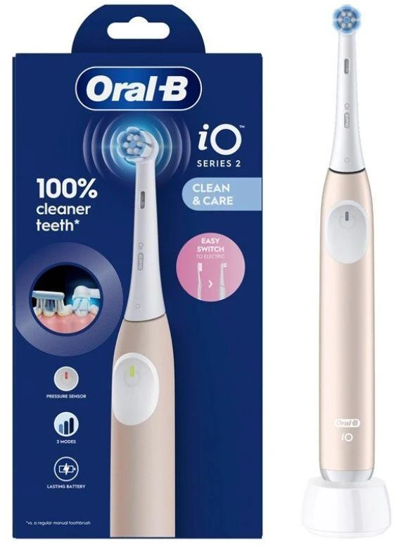 Braun iOS2.1C9.0P Oral-B iO2 Elektrinis Dantų Šepetėlis Calm Rožinė