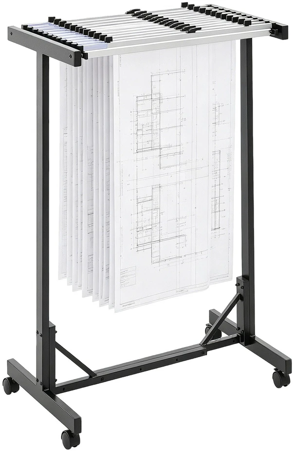 Brėžinių saugojimo stovas VEVOR ZSJ2820, su 12 vnt. 762 mm gnybtų