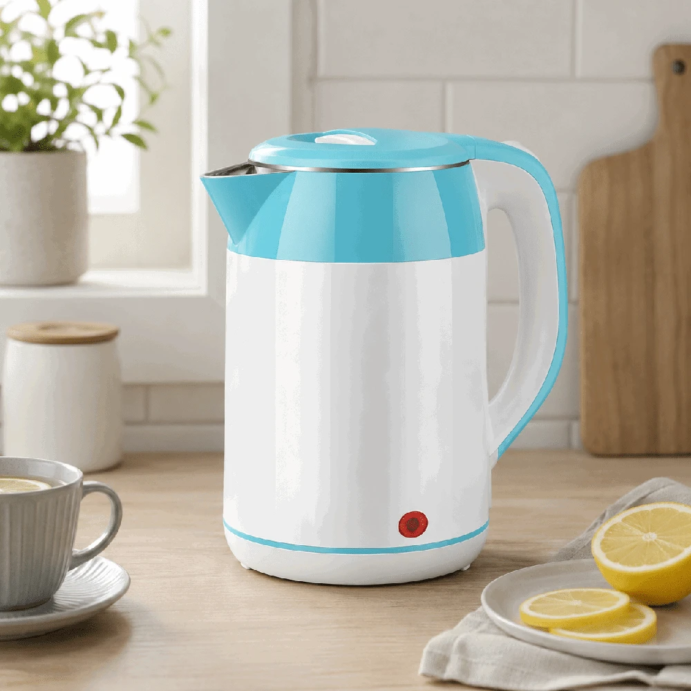 Brock WK 5521 WH elektrinis virdulys, 1,8 l, 1500 W, baltas/mėlynas