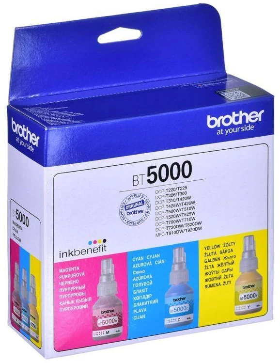 Brother BT5000CLVAL rašalo kasetė 3 vnt. Suderinama žydra, purpurinė, geltona