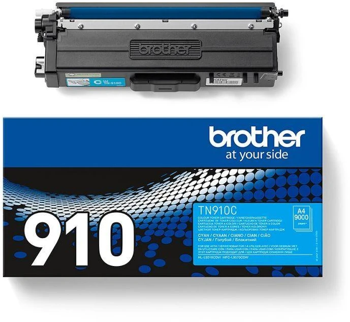 BROTHER TN-910C žydras toneris, itin didelės išeigos, 9000 psl.