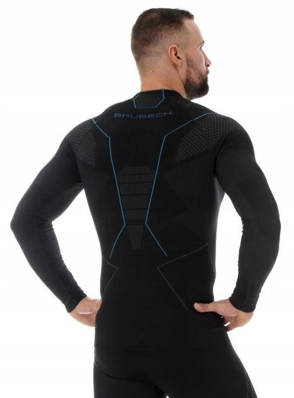 Vyr. termo marškinėliai Brubeck Thermo Men's Sweatshirt - Juoda - S