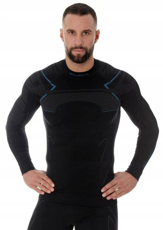 Vyr. termo marškinėliai Brubeck Thermo Men's Sweatshirt - Juoda - S